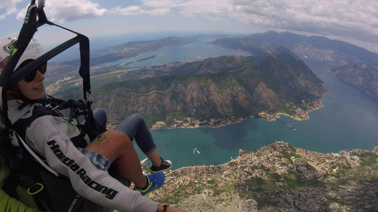 Great paragliding adventure in Kotor