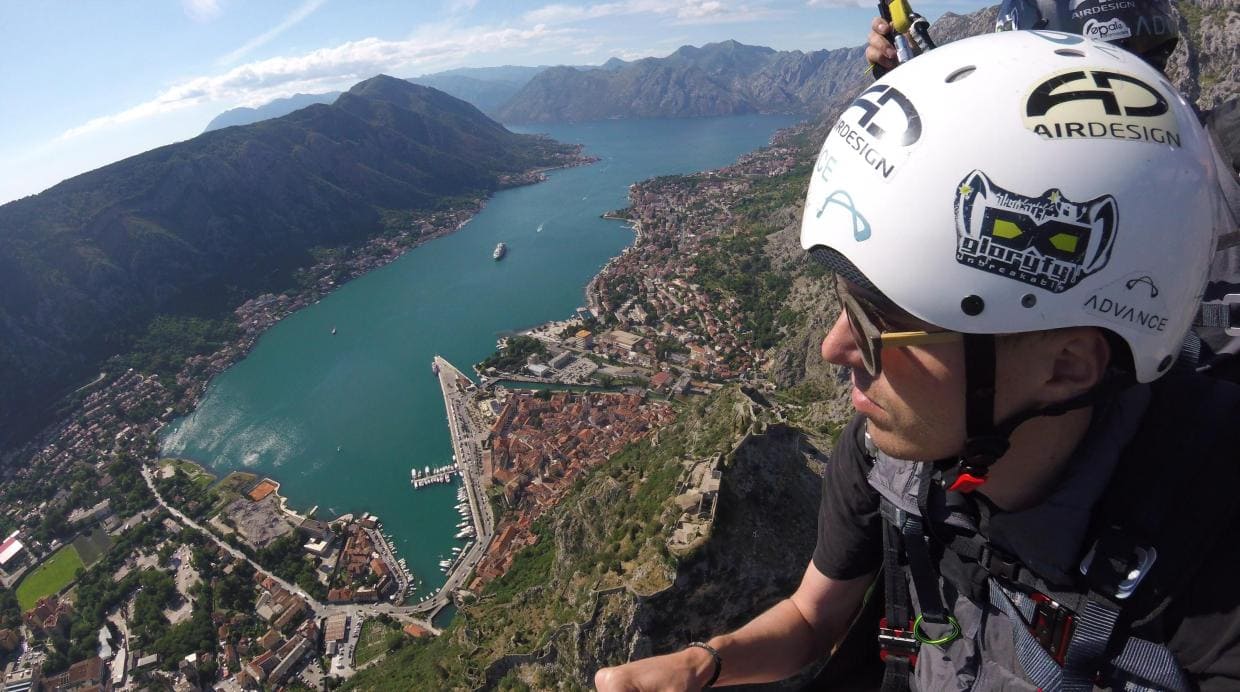 kotor paragliding montenegro