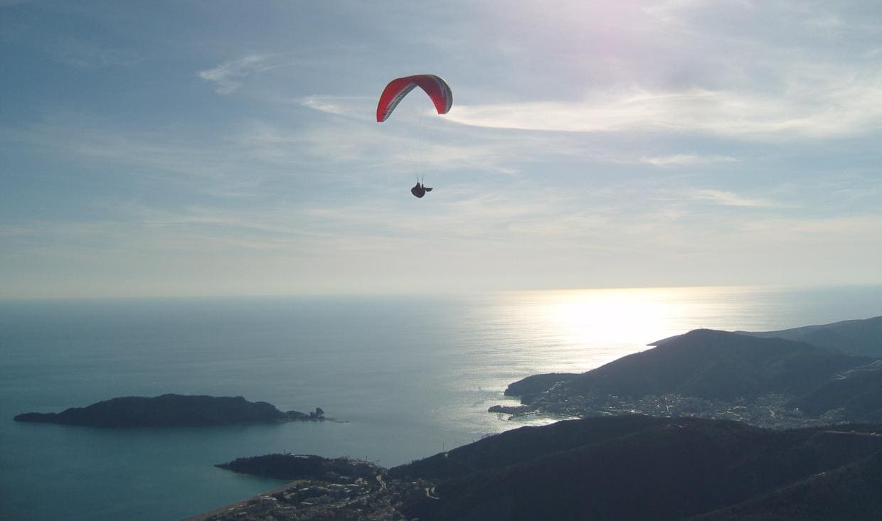 Budva Paragliding Vontenegro flight view 
