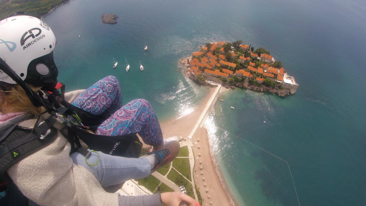 sveti stefan paragliding place